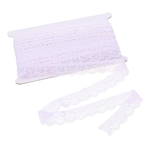 HOODANCOS Stretch-Spitze Dekorationsapplikation elastisches Spitzenband hochzeits dekoration wedding decoration dekorativer Ausschnitt aus Spitze Kleidung Ausschnitt Spitze Nylon Lavender von HOODANCOS