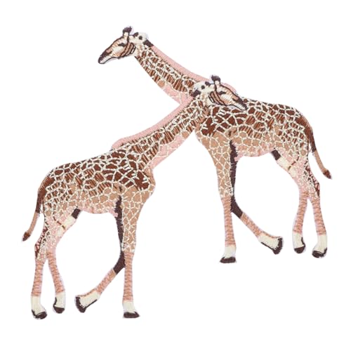 HOODANCOS Tiermotiv Stoffaufnäher Giraffe Applikationen Zum Aufnähen Für Kleidung Kostüme Und Accessoires Tierische Stoffpatches Für Kreative Nähprojekte von HOODANCOS