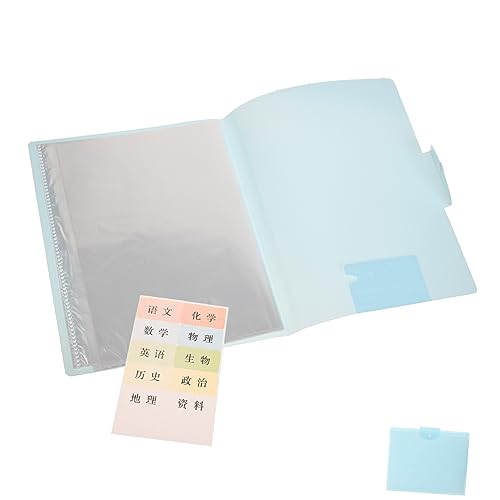 HOODANCOS a3 Ordner Testpapierordner Umschlag Dokument a3 dokumentenhalter Coupon aufbewahrungssack storage pockets a3 prüfungspapierorganisator tragbarer Quittungsorganisator Plastik Blue von HOODANCOS