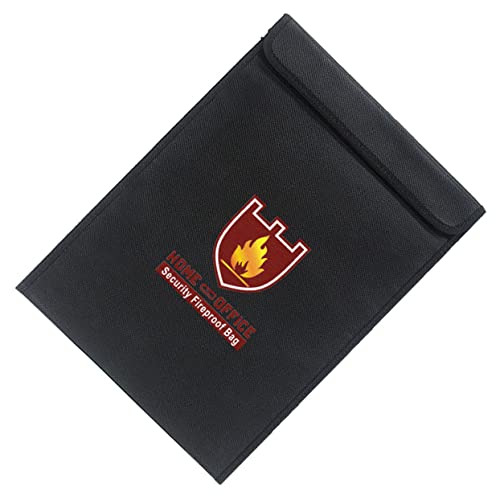 HOODANCOS feuerfeste Aktentasche Aktenhalter widerstandsfähiger Geldbeutel feuerfeste Tasche Feuerfeste Dokumententaschen document folder aktenmappe folders briefumschläge Mappentasche Black von HOODANCOS