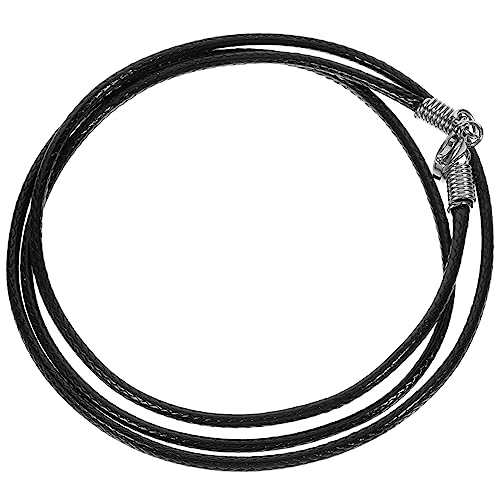 HOODANCOS schwarze Kordelkette schmuck machen men's necklaces DIY Halskette lederhalskette schwarze Halskettenschnur Schnur Halskette Schmuckschnur Halskettenketten für Anhänger Wachsseil von HOODANCOS