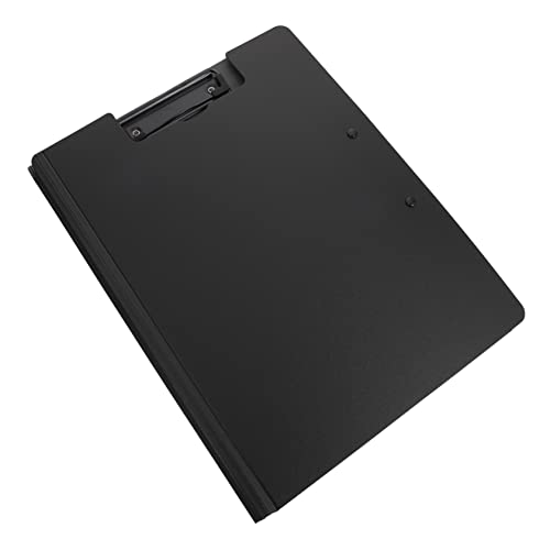 Wordpad-Ordner Bürobedarf Papier-Klemmbrett Menü-Klemmbrett Clip-Dateiordner Schreibtischbrett schreibtafel buchstabentafel cartape Aktenhalter Dokumentenorganisator Plastik Black HOODANCOS von HOODANCOS