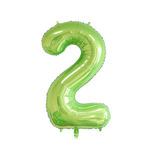 40 Zoll Grün Große Zahlen Geburtstag Party Dekorationen Heliumfolie Große Zahl Ballon Digitale 0-9 Zahlen Ballon Bogen Streifen von HOOLRZI