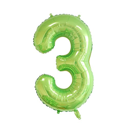 40 Zoll Grün Große Zahlen Geburtstag Party Dekorationen Heliumfolie Große Zahl Ballon Digitale 0-9 Zahlen Ballon Bogen Streifen von HOOLRZI