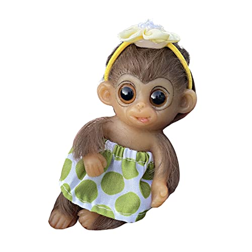 HOOLRZI Babypuppen Schöne Affenpuppen Lebensechter Weicher Silikonkörper Realistisch Stress Spielzeug Set von HOOLRZI