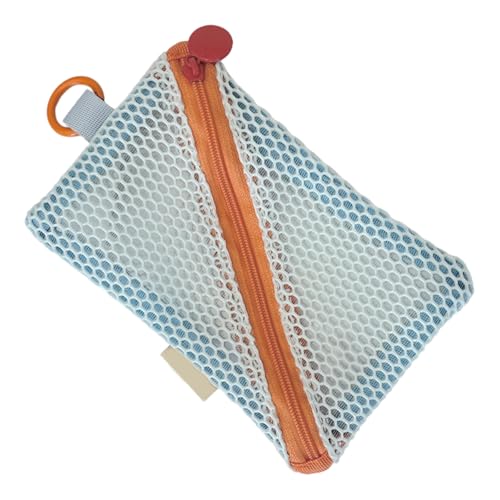 HOOLRZI Transparente Kosmetiktasche aus Netzstoff, kleine Reise-Make-up-Tasche für Damen, Münzbörse, praktische Aufbewahrungstasche mit Reißverschlüssen HOOLRZI Transparente Kosmetiktasche aus Netzstoff, kleine Reise-Make-up-Tasche für Damen, Münzbörse, praktische Aufbewahrungstasche mit Reißverschlüssen von HOOLRZI