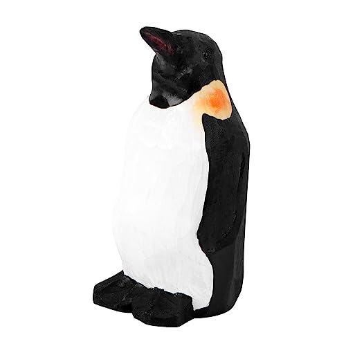 HOOTNEE 1 STK Holz Pinguin Ornamente Pinguin-Action-Figur Skelett Pinguin Kuchen Topper Skulpturen Wohnkultur Pinguine Weihnachtspinguinfiguren Miniatur-pinguinfiguren Frosch Black Hölzern von HOOTNEE