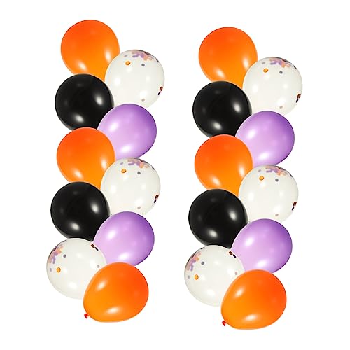 HOOTNEE 1 Satz Halloween-ballon Anzüge Halloween-festival Pastellfarbenes Ballongirlanden-kit Luftballons Schwarze Girlande Luftballons Stanzen Halloween-themenballon Emulsion von HOOTNEE