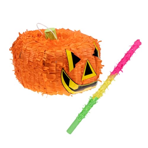 HOOTNEE 1 Satz Kürbis Piñatas Halloween-geist-pinata Mexikanische Piñatas Halloween-partydekorationen Süßigkeiten-kürbis-piñata Geburtstagsfeier Piñata Halloween-partyzubehör Orange Papier von HOOTNEE