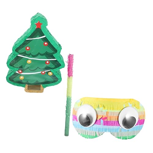 HOOTNEE 1 Satz Stereo-Piñata weihnachtsdeko spaß susigkeite weinnachtbauem dekoration weihnachten Weihnachtsfeier Piñata Weihnachtsbaum Pinata Pinata-Dekoration dekorative Piñata Papier von HOOTNEE