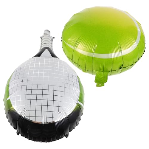 HOOTNEE 1 Satz Tennisballon Abschlussfeier Ballon Sportparty-Ballon Hochzeitsballon Tennisschläger Ballons Sportliche Partydekoration Partygeschenk aufblasbare Ballons Aluminiumfolie von HOOTNEE