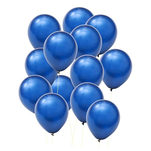 HOOTNEE 100 Stück 10 Luftballons für Geburtstagsfeiern deckenverkleidung blumenarrangement luftballone ballonie ballongas blaues Dekor Marine Ballons Hochzeitsballons Latexballons Blue von HOOTNEE