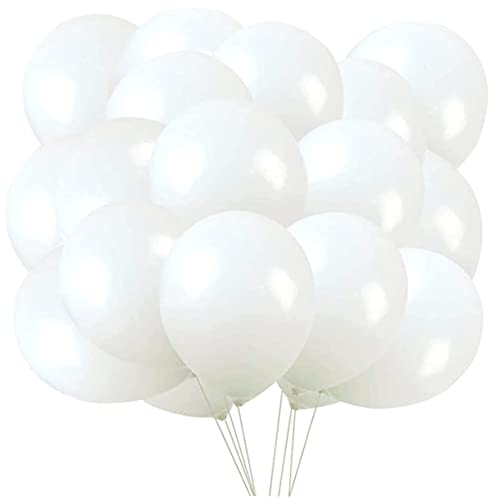 HOOTNEE 100 Stück Weiße Latex Luftballons Hochzeitsballons Und Partyballons Set Für Elegante Mottopartys Dekoration Für Hochzeiten Und Feierlichkeiten von HOOTNEE