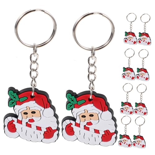 HOOTNEE 10St weihnachtsgeschenke weihnachts präsente schlüsselkette geschenkeidee weihnachtspräsente verschleißfester Schlüsselanhänger zarter Schlüsselanhänger Schlüsselversorgung PVC von HOOTNEE