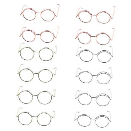 HOOTNEE 12 Stück Puppenbrillen Rosa Gold Silber Gold Brillen Zubehör für Puppen Outfits für Sammler und Kreative Bastelprojekte HOOTNEE 12 Stück Puppenbrillen Rosa Gold Silber Gold Brillen Zubehör für Puppen Outfits für Sammler und Kreative Bastelprojekte von HOOTNEE