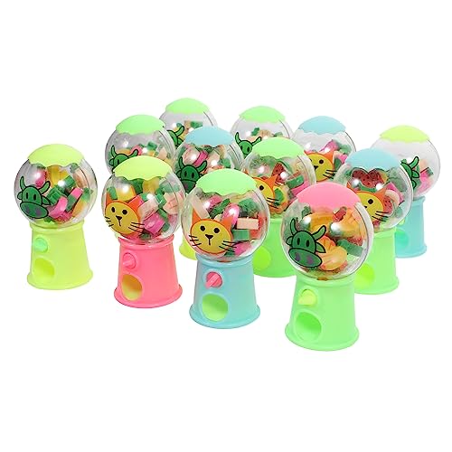 HOOTNEE Kita Abschiedsgeschenk Für Kinder 12er Set Cartoon Radiergummis Wurfmaschine Bunte Radiergummi Spielzeuge Für Eraser Und Halter Für Schulbedarf Spielzeug von HOOTNEE