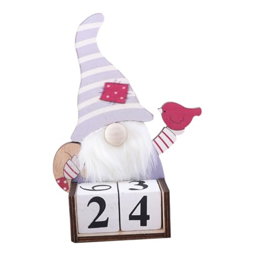 HOOTNEE 1stk Weihnachtskalender 24 Tage Adventskalender Planungskalender 2022 Weihnachtliche Tischdekoration 2022 Ewiger Kalender Nordisches Dekor Tischdekorationen Standkalender Holz von HOOTNEE