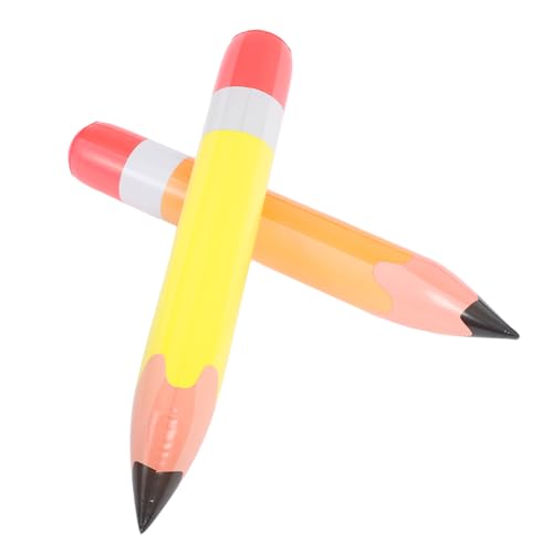 HOOTNEE 70 Cm Pvc Aufblasbares Buntstift-spielzeug-set Riesige Blow up Bleistift-ballons für Die Dekoration Im Schulklassenzimmer von HOOTNEE