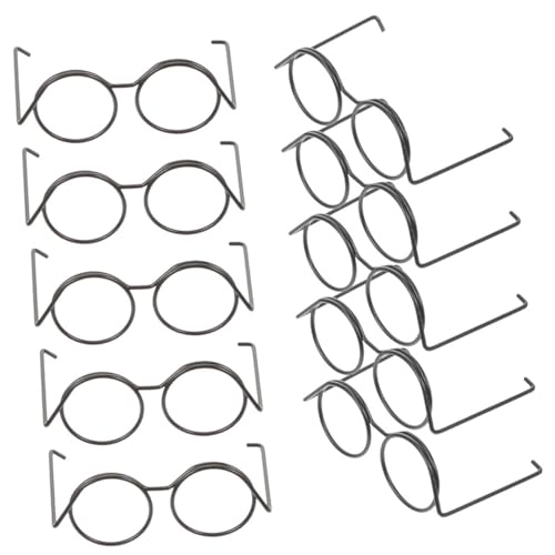 HOOTNEE 20 Stück Mini-Brillen Aus Metalldraht Für Puppen Runder Rahmen Ohne Gläser Dekorative Requisiten Zum Anziehen Von Puppen Für Fotografie Geburtstag Weihnachtsdekoration von HOOTNEE