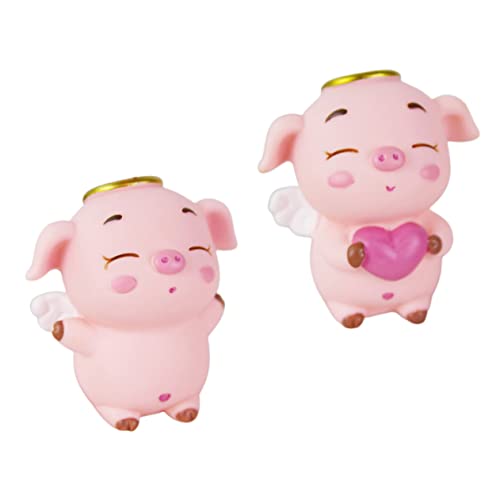 HOOTNEE 2pcs Pig Doll Cake Ornament Lustiger Kuchenschmuck Chic Pig Figur Ornament von HOOTNEE