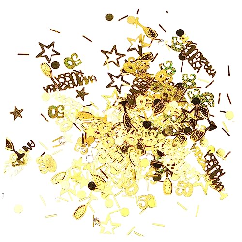 HOOTNEE 3er Set Konfetti Glitzer Für 50 Hochzeitstag Happy Anniversary Tischdeko Mit Goldenen Und Bunten Pailletten Für Unvergessliche Feierlichkeiten von HOOTNEE