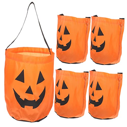 HOOTNEE 5 Stück Süßigkeitenbeutel Halloween Requisite Halloween Party Requisite Kürbistaschen Kleine Halloween Leckerli Taschen Halloween Taschen Partygeschenke Taschen Für von HOOTNEE