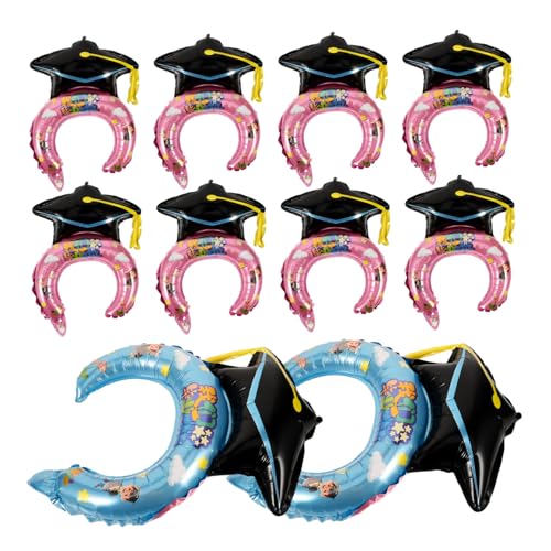 HOOTNEE 50 Stück Abschlusssaison Stirnband Kleines Geschenk Dekorieren Haargummi Luftballons Haarband Dekorationen Das Geschenk Stirnbänder Aufblasbarer Kopfschmuck Kind Mittelgroß von HOOTNEE