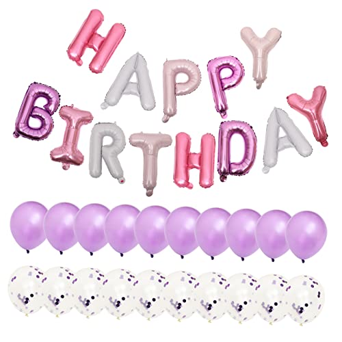 HOOTNEE Luftballons Feier Happy Birthday Luftballon Set Üße Buchstaben Folienballons Für Frauen Party Dekorationen Für Geburtstagsfeiern 1 Set Mit Geburtstagswünschen Luftballons Geburtstag von HOOTNEE