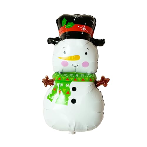 HOOTNEE Bunte Aluminiumfolie Schneemann Weihnachtsballon Für Festliche Partydekoration Ideal Für Kindergeburtstage Und Weihnachtsfeiern Hochwertiger Folienballon Ansprechendem Design von HOOTNEE