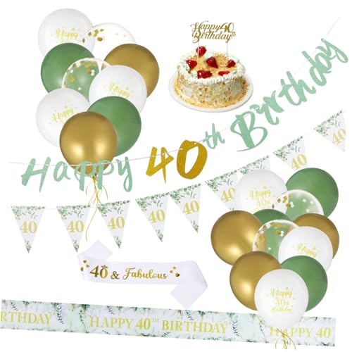 HOOTNEE Geburtstag Banner Set Lustiges Happy Birthday Deko Für änner Luftballons Und Hängendes Banner Zur Geburtstagsfeier Ideale Geburtstag Dekoration Für Das Büro von HOOTNEE