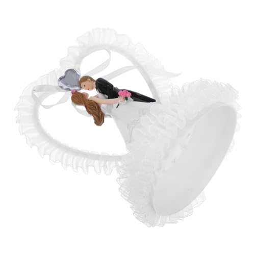 HOOTNEE Hochzeitsfigur Braut Und Bräutigam Aus Resin Charmante Cake Topper Deko Für Hochzeiten Valentinstag Und Romantische Anlässe Delikates Paar Als Tortenfigur Für Den Besonderen von HOOTNEE