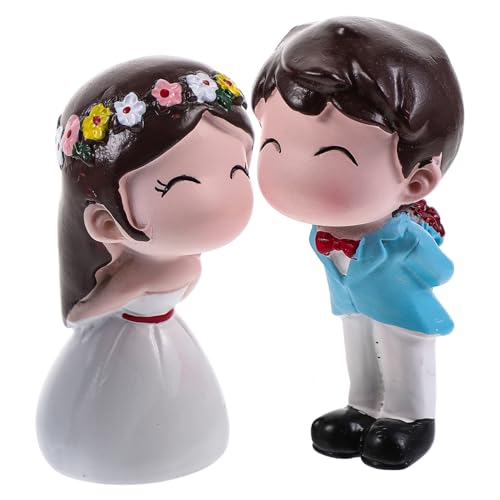 HOOTNEE Kiss Couple Tortenfigur Aus Resin Hochzeitskuchen Dekoration Kreative Tortendeko Für Brautpaar Romantische Kuss Paar Figur Für Hochzeiten von HOOTNEE