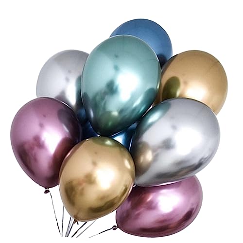 HOOTNEE Latex Metallic Ballons Dicke Dekorationsballons Für Geburtstag Hochzeit Und Party Gemischte Farben von HOOTNEE