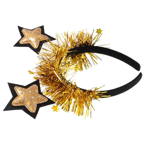 HOOTNEE Pentagramm-Stirnband Glitzerstern-Stirnband Geburtstagsstirnband für Kinder Party Haarreifen Haarschmuck Stirnbänder für Copslay Geburtstagsdekorationen für Mädchen Eisendraht von HOOTNEE