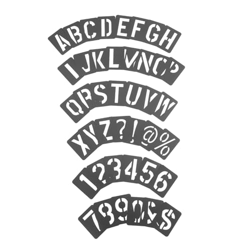 HORIALENCE 1Satz Wiederverwendbare Kunststoff Wandschablonen für Alphabet Teiliges Material für DIY Projekte und Airbrush Dekoration Wänden und Möbeln HORIALENCE 1Satz Wiederverwendbare Kunststoff Wandschablonen für Alphabet Teiliges Material für DIY Projekte und Airbrush Dekoration Wänden und Möbeln von HORIALENCE
