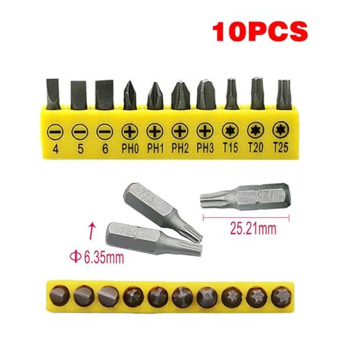 1/4 3/8 5/16 Magnetic Sleeve Socket 1/4" Hex Screw Drill Tip Quick Change Holder Guide Drill Bit Screwdriver Pivot HOROJDTH(Bits Set) von HOROJDTH