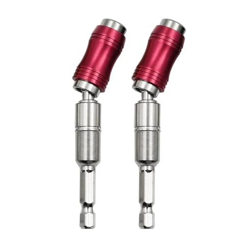 1/4"Hex Magnetic Pivoting Drill Bit Quick Change Drive Guide Drill Pivoting Bit Holder for Tight Spaces Magnetic Bit Tip Holder HOROJDTH(Red-2pcs) von HOROJDTH