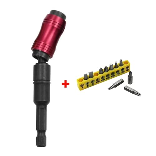 1/4"Hex Magnetic Pivoting Drill Bit Quick Change Drive Guide Drill Pivoting Bit Holder for Tight Spaces Magnetic Bit Tip Holder HOROJDTH(Red-Black-set) von HOROJDTH