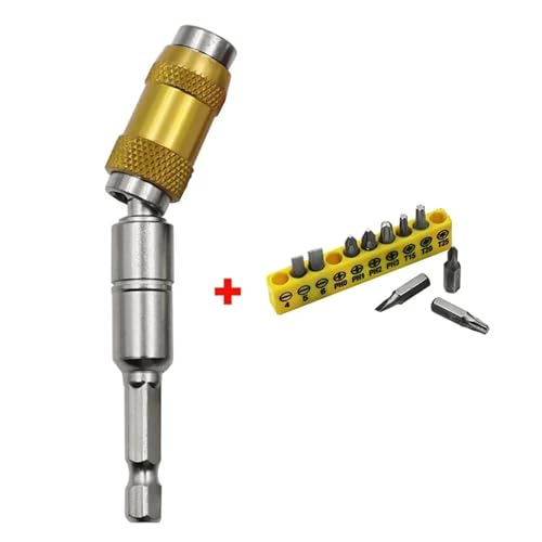 1/4"Hex Magnetic Pivoting Drill Bit Quick Change Drive Guide Drill Pivoting Bit Holder for Tight Spaces Magnetic Bit Tip Holder HOROJDTH(Yellow-set) von HOROJDTH