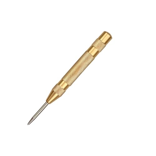 6" Automatic Center Pin Punch Woodworking Tool Metal Drills Automatic Kerner Drill Bit Spring Loaded Marking Starting Holes Tool HOROJDTH(130mm Gold) von HOROJDTH