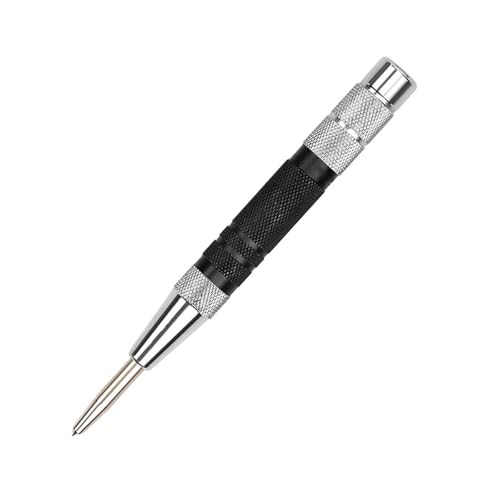 6" Automatic Center Pin Punch Woodworking Tool Metal Drills Automatic Kerner Drill Bit Spring Loaded Marking Starting Holes Tool HOROJDTH(155mm Silver) von HOROJDTH