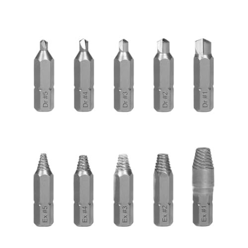 Damaged Screw Extractor Remover Drill Bit Set Disassemble Screws Bolt Stud Slip Teeth Demolish Stripped Broken Remover Tools HOROJDTH(Drill Extractor 1-5) von HOROJDTH