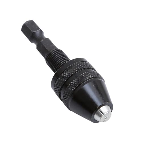 Keyless Drill Chuck 0.3-3.6mm Conversion Tool 1/4" Hex Shank Quick Change Adapter Chuck for Drill Accessories A HOROJDTH(1pca Black) von HOROJDTH