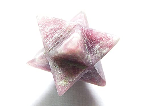 Lepidolith Merkaba-Stern, 3 cm, Kristall, Kristall von HOSEKI