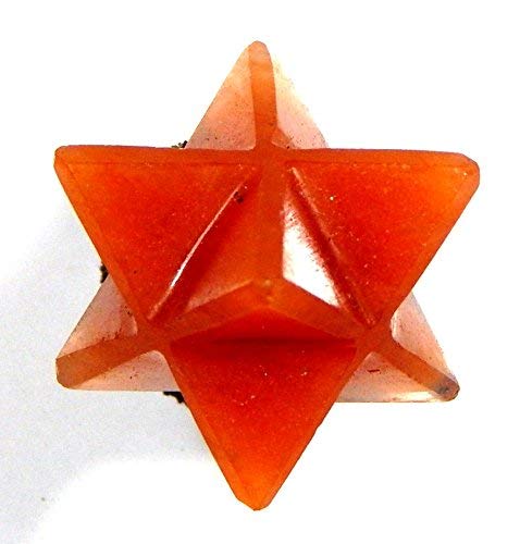 Orange Aventurin Merkaba Stern, Kristall, Kristall von HOSEKI