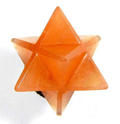 Orange Aventurin Merkaba Stern, Kristall, Kristall von HOSEKI