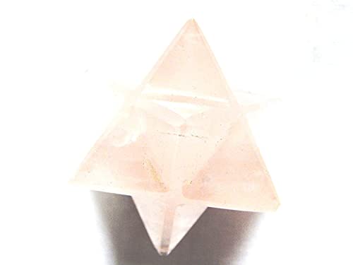 Original Rosenquarz Merkaba Stern 3 cm, Kristall, Kristall von HOSEKI