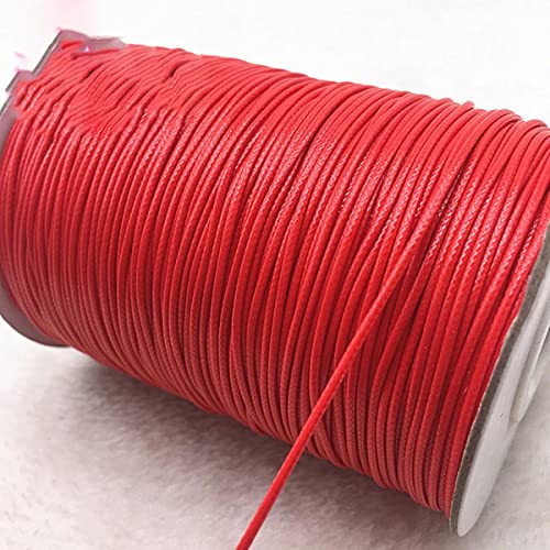 10 Meter 1 mm ROT gewachste Baumwollschnur gewachster Faden Kordel Schnur Riemen Halskette Seil Perle DIY Schmuckherstellung für Armband-01 von HOTIPS