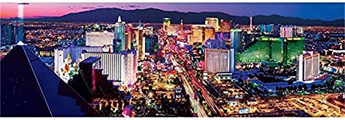 5D Diamant Painting Bilder Full Groß, Nachtlandschaft Am Las Vegas Strip 30x60cm 5D DIY Diamond Painting Set,voller Bohrer Diamond Painting Bilder Stickerei Mosaik Kreuzstich Handwerk Wand Aufkleber von HOTIPS