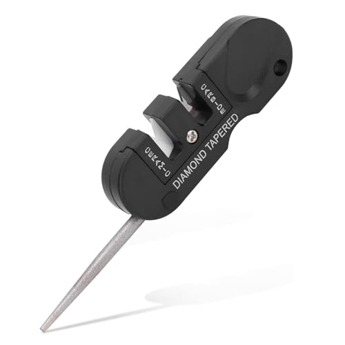 Pocket Messer-Schärfer, Messer Schärfen, Outdoor Messerschärfer Wetzstab Survival Werkzeug, Tragbarer Schleifstein Multi Schärfer Werkzeug Eignet für Meisten Klingenarten für Outdoor Ausrüstung, 1 Stk von HOTMNTY